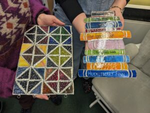 The stained glass designs